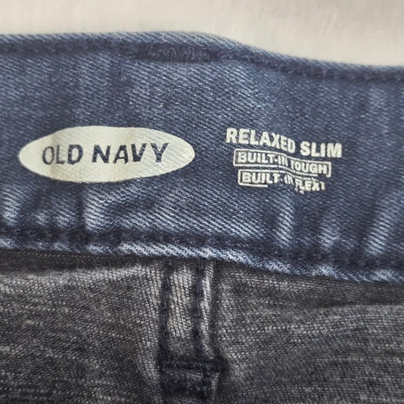 Old Navy Relaxed Slim Jeans Mens 34x32 Dark Wash Built-In Flex Tough Blue Denim - Picture 5 of 8